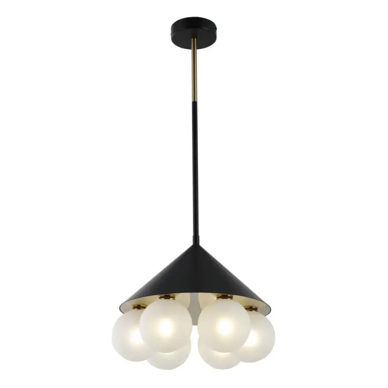 Lámpara colgante geométrica minimalista de 6 luces