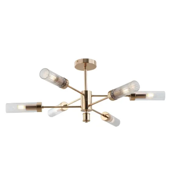 Luz de techo de dormitorio de oro de 6 sáhades