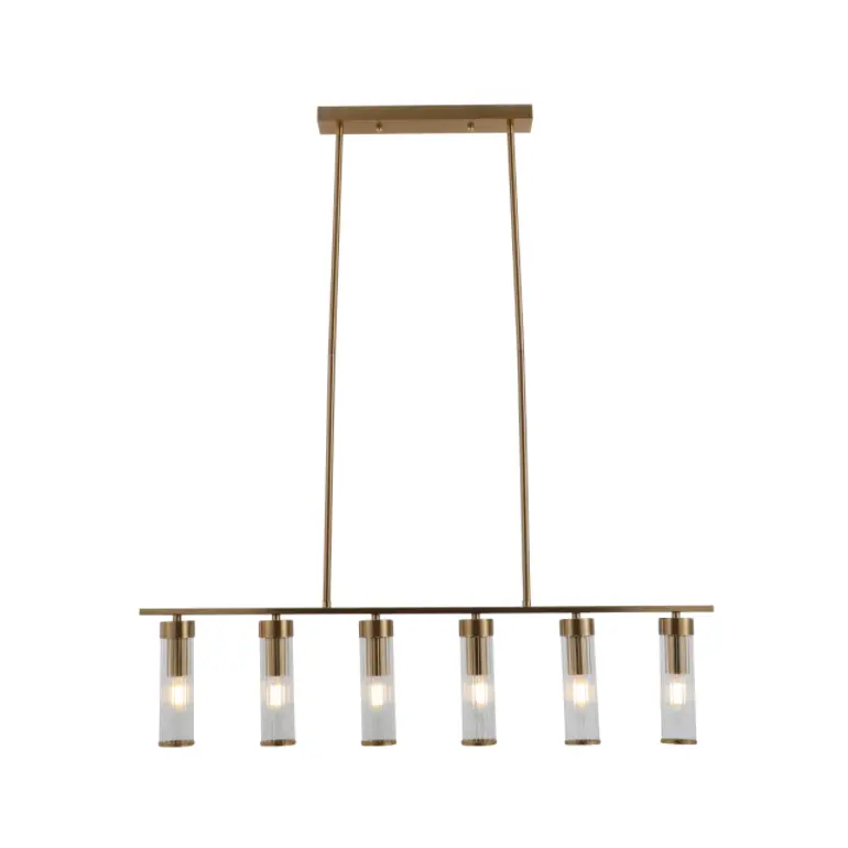 Altura ajustable Luz de colgante de vidrio lineal