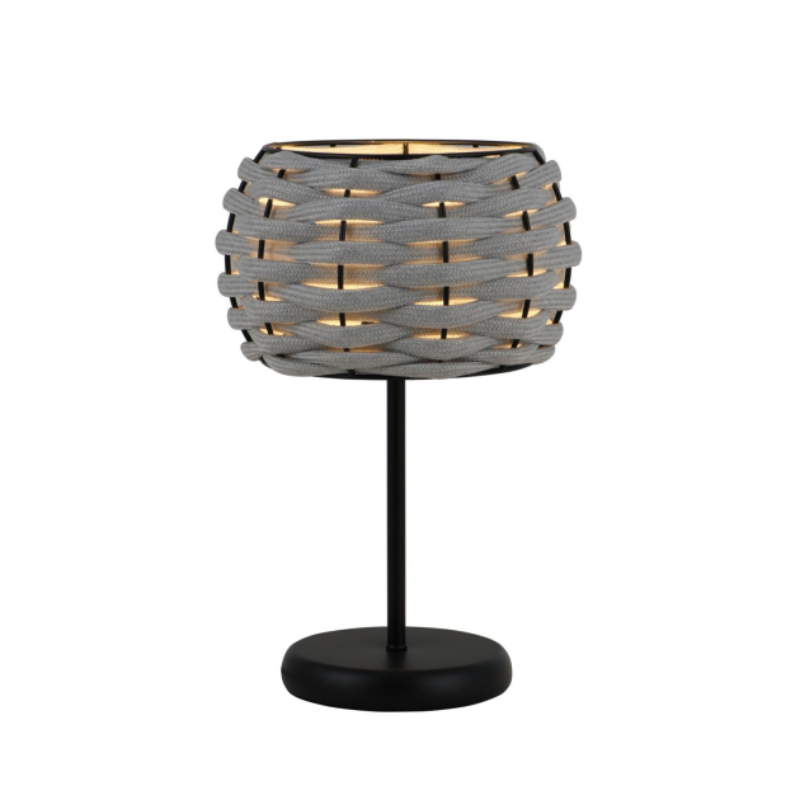 Lámpara de mesa trenzada