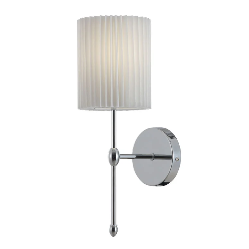 Bollo de pared fijo de tela plisada