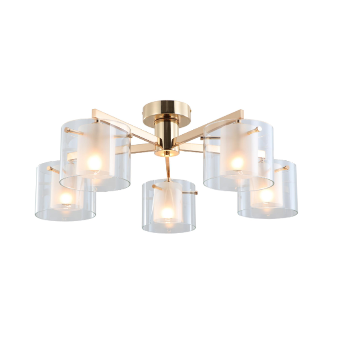Lámpara de techo de montura de montura de montura de 5 luces de 5 luces