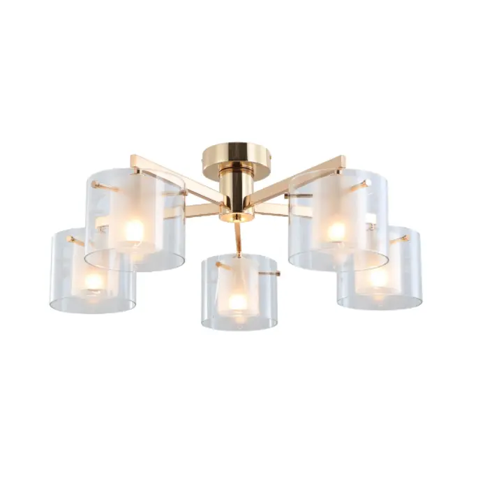 Lámpara de techo de montura de montura de montura de 5 luces de 5 luces