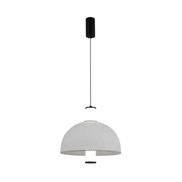 Lámpara colgante LED minimalista de malla de seda