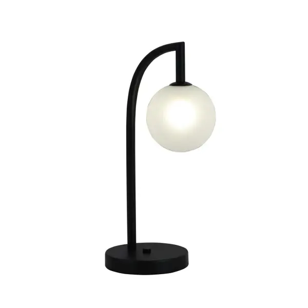 Lámpara de mesa minimalista de vidrio esférico