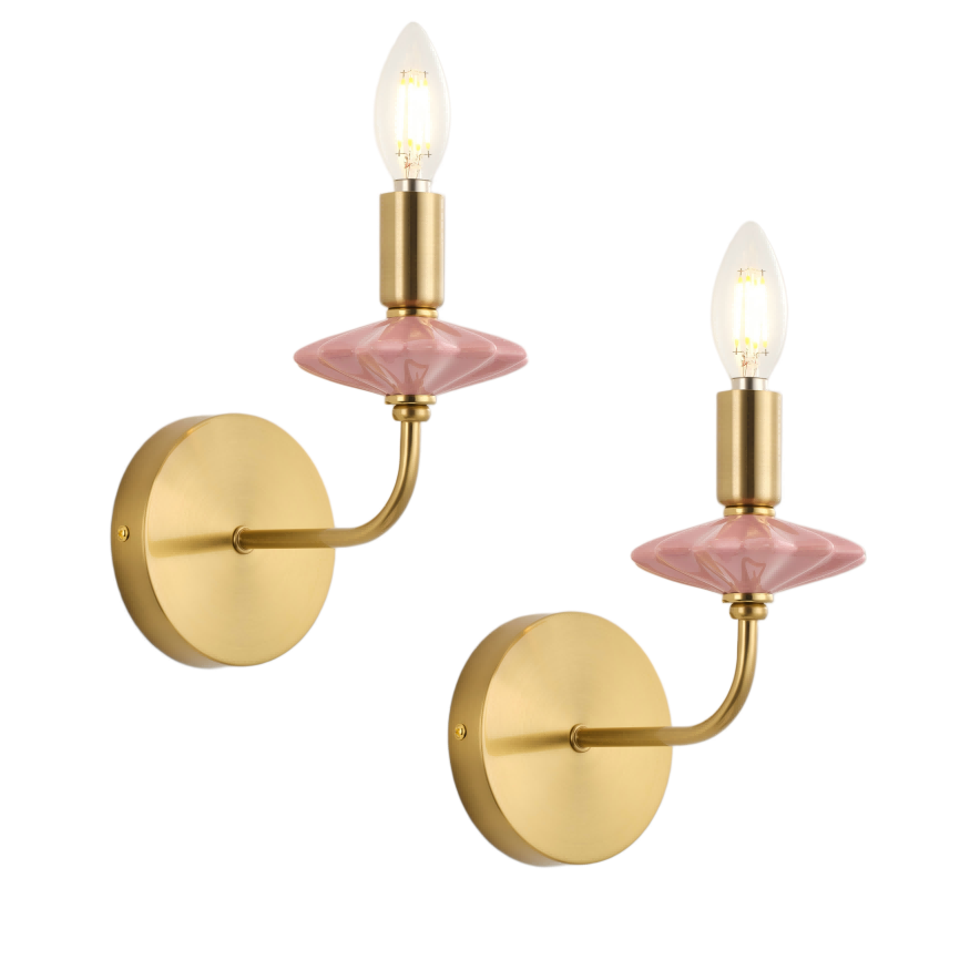 Aplique vela cerámica rosa