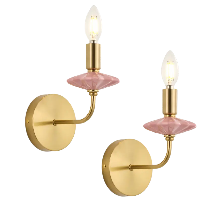 Aplique vela cerámica rosa